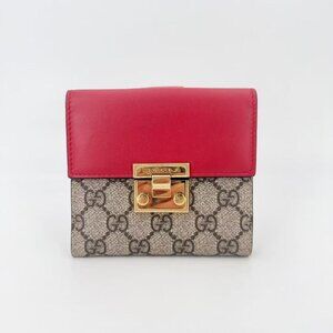 Gucci Supreme Monogram Calfskin Padlock Wallet